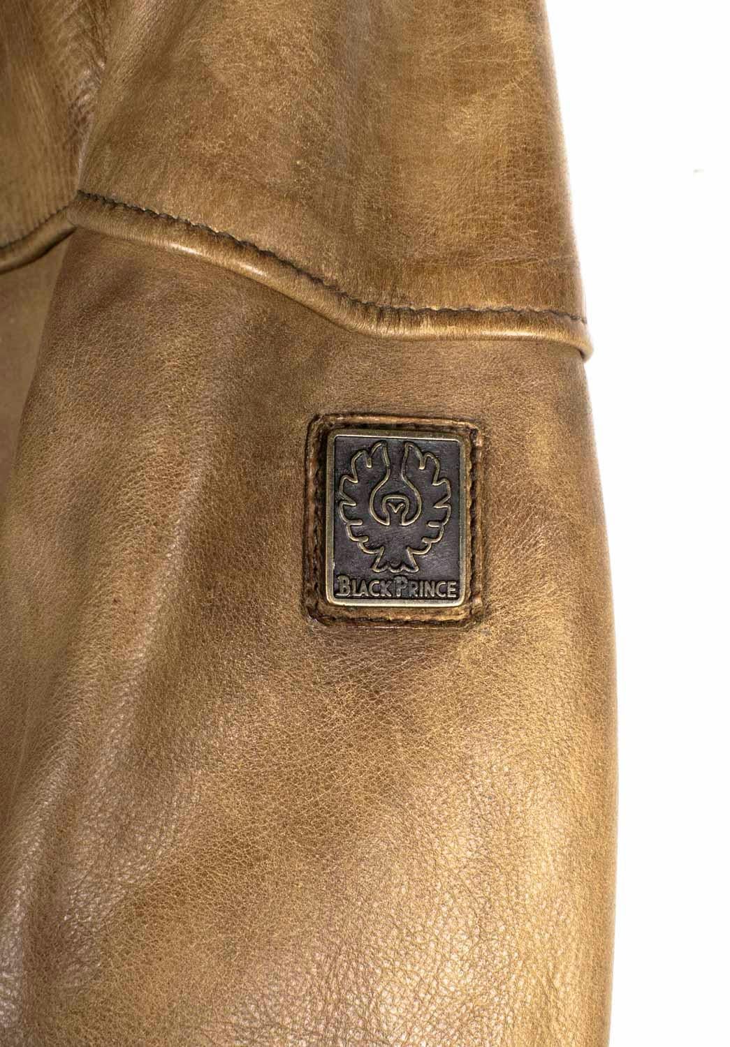 Belstaff Uomo Giacca Nero Principe in Pelle Pesante Taglia M.L.A. in vendita 1