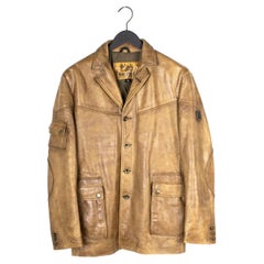 Belstaff Herren Jacke Schwarz Prince Schweres Leder Größe M/L