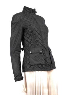 Belstaff Marineblaue gesteppte Jacke mit Schnalle Detail Größe L