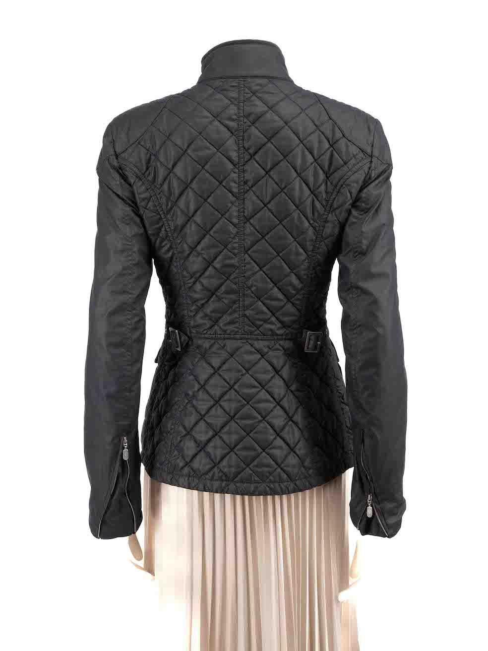 Nero Giacca trapuntata Belstaff Navy con dettaglio fibbie taglia L. in vendita