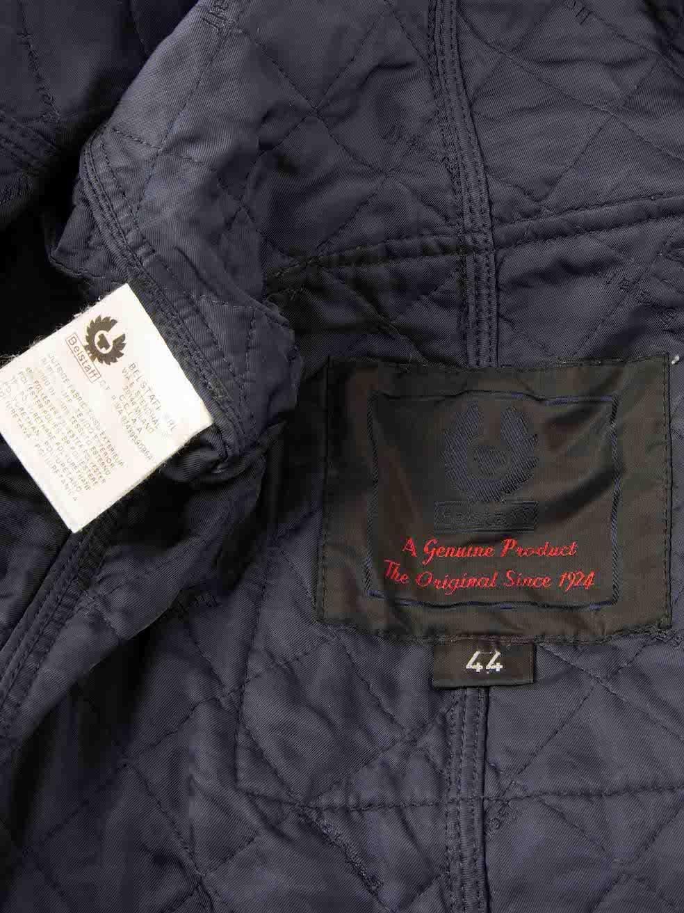 Giacca trapuntata Belstaff Navy con dettaglio fibbie taglia L. in vendita 3