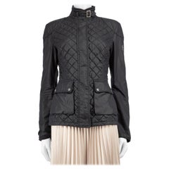 Belstaff Navy Buckle Detail Quilted Jacket Size L