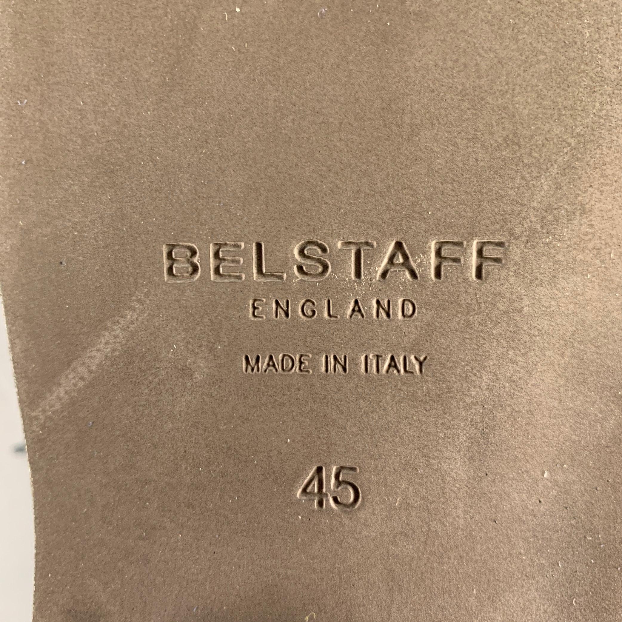 BELSTAFF Size 12 Navy Suede Leather Lace-Up Boots For Sale 3