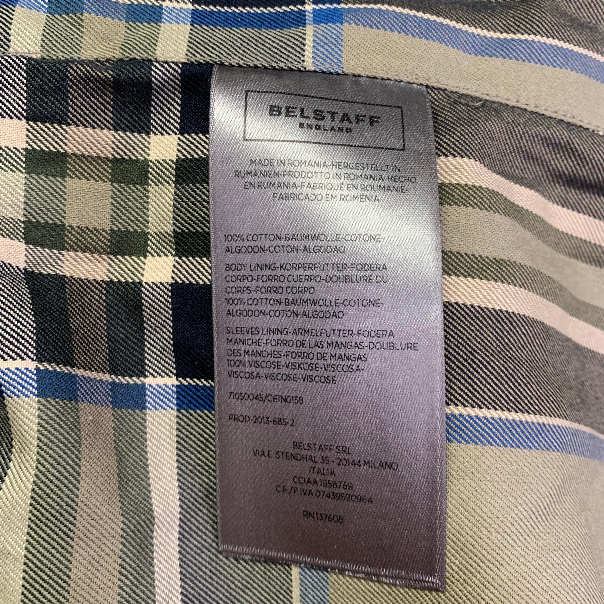 Men's BELSTAFF Size 44 -Trialmaster- Olive Waxed Cotton Belted Jacket