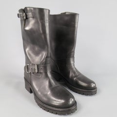 BELSTAFF - Bottes motard en cuir noir FULHAM MOTO, taille 7