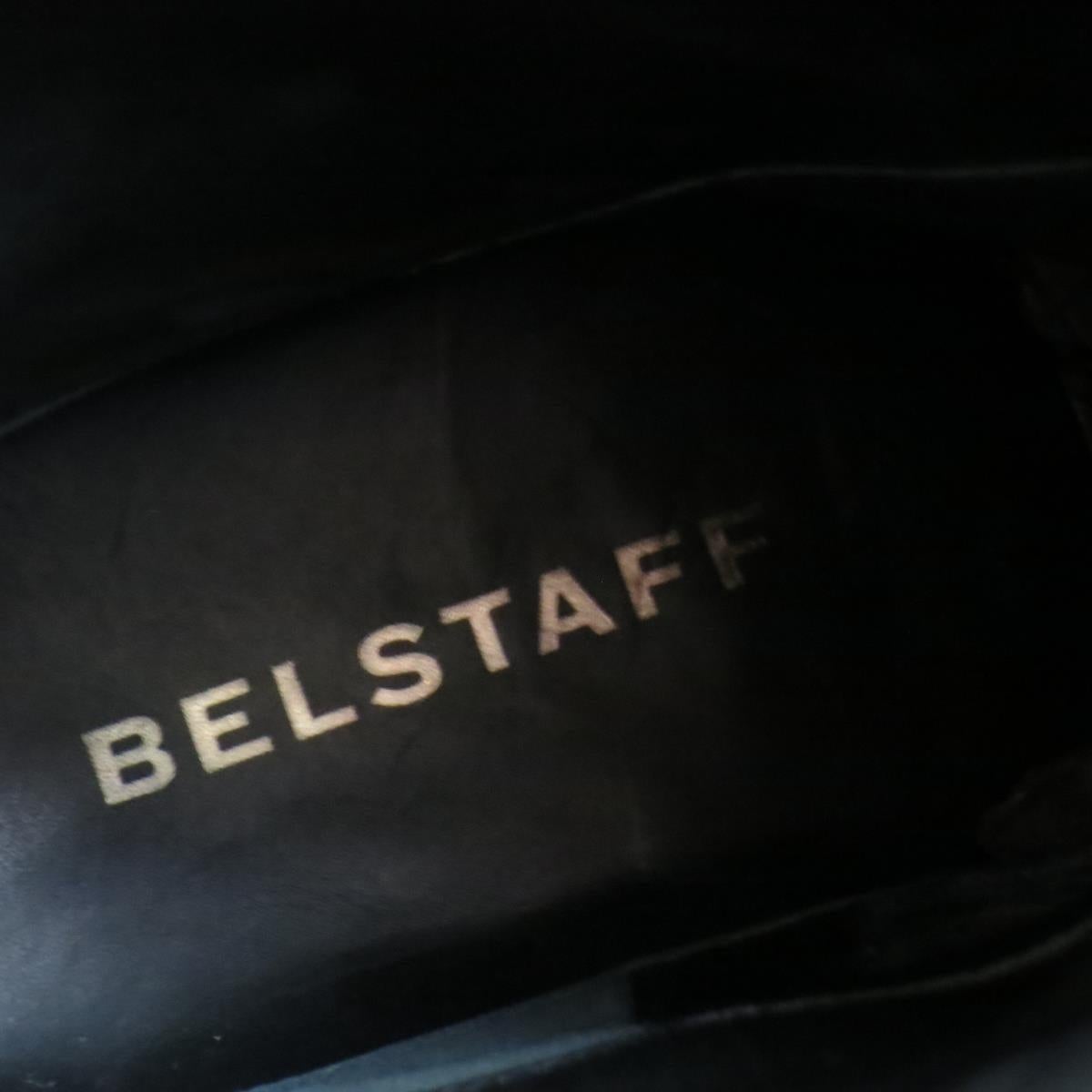 BELSTAFF Size 7 Black Leather FULHAM MOTO Biker Boots For Sale 4