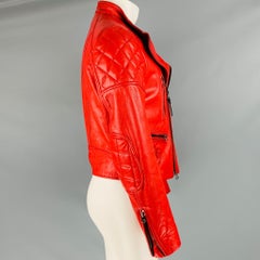BELSTAFF Size M Red Leather Biker Jacket