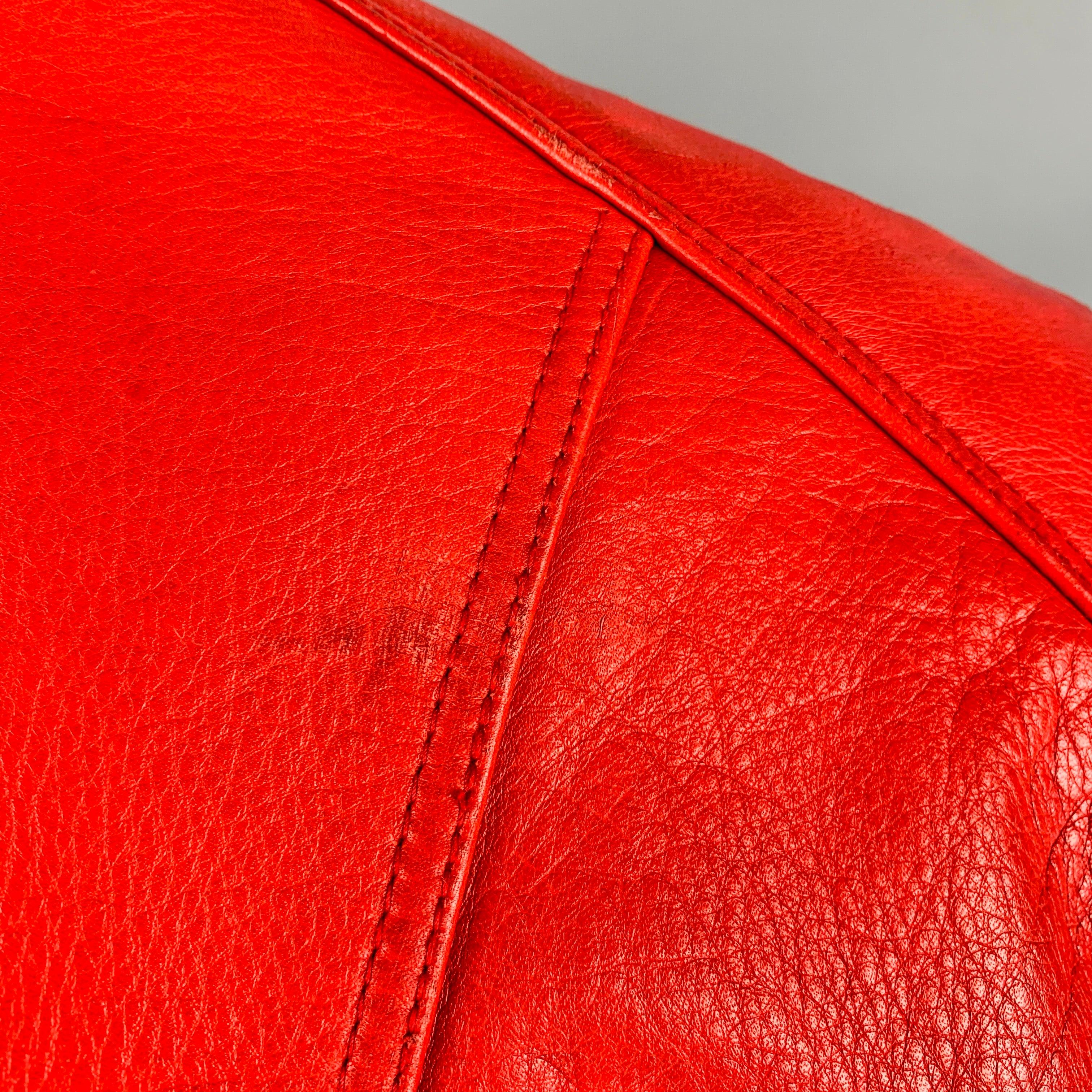 BELSTAFF Size M Red Leather Biker Jacket For Sale 1