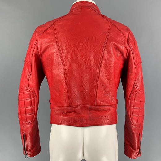 BELSTAFF Size S Red Leather Racing Perfecto Blouson Motorcycle Jacket For  Sale at 1stDibs | belstaff racing blouson