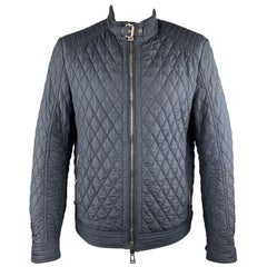 Used BELSTAFF Size XL Navy Quilted Polyester Zip Up Jacket