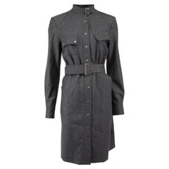 Used Belstaff Women's Wool Belted Coat with High Collar