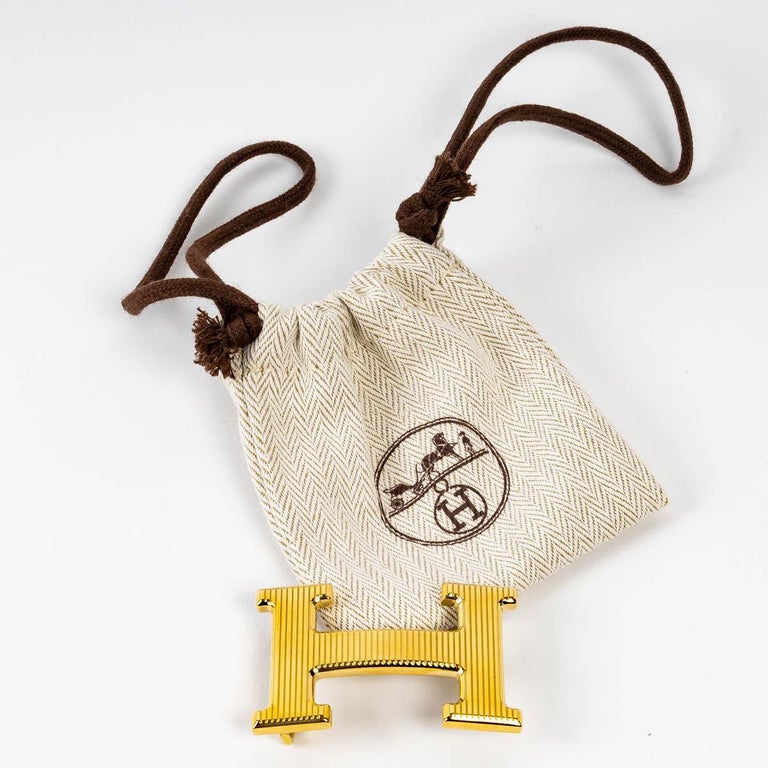 Belt Buckle Hermès H Striated For Sale at 1stDibs