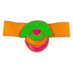 Belt Paco Rabanne Fluorescent Leather Belt, 1968
