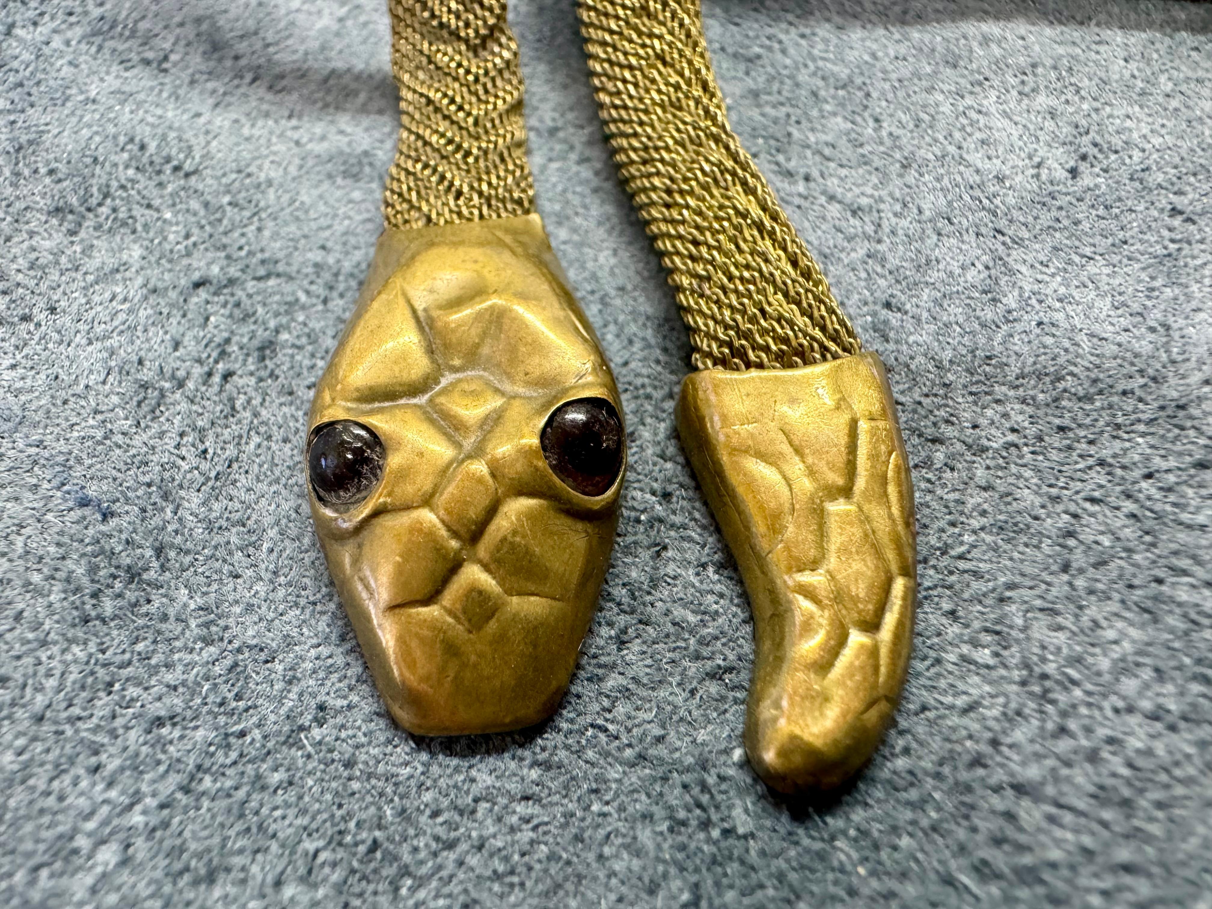 Women's or Men's Belt with a snake motif, early 20th century For Sale