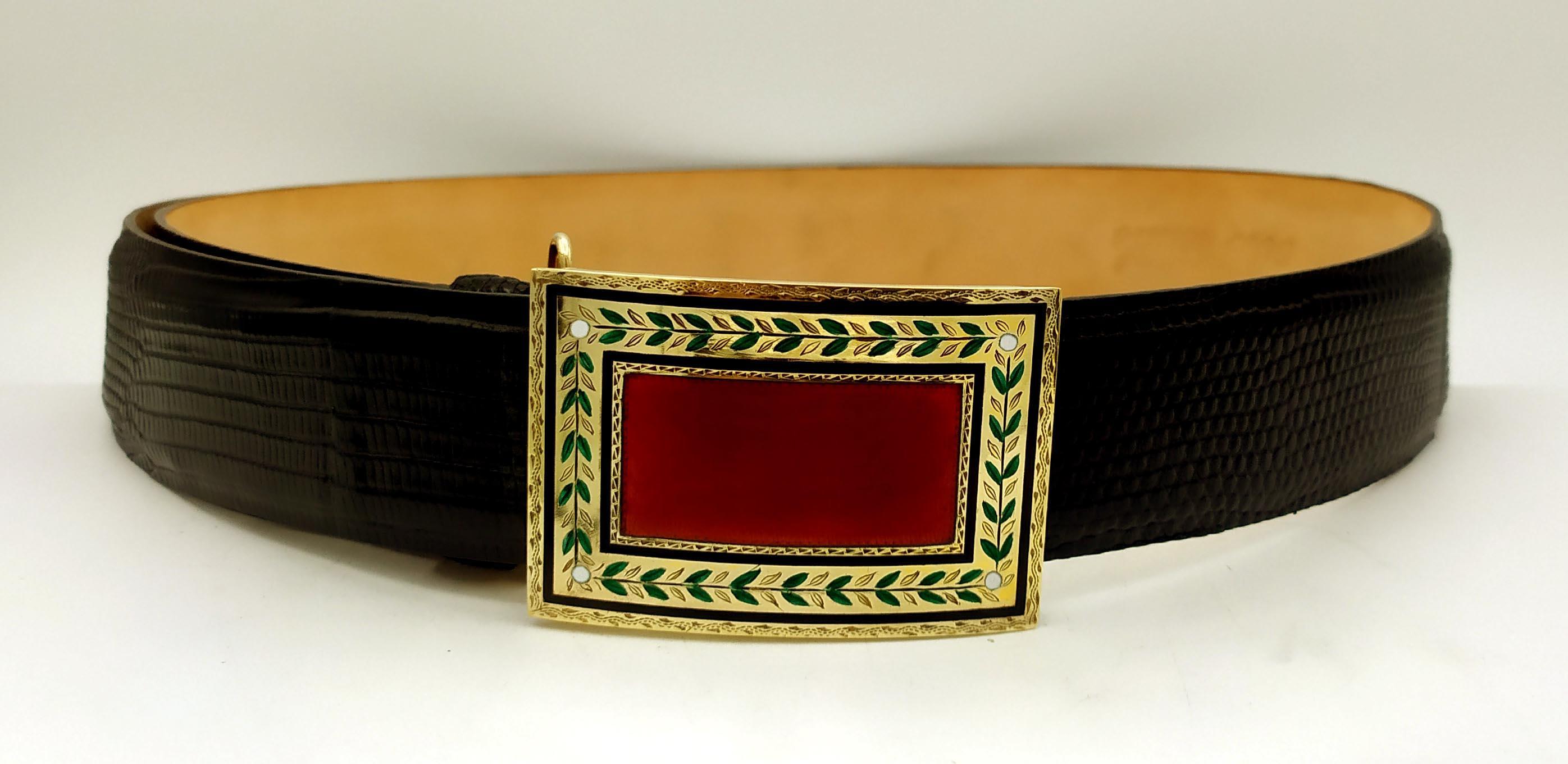 Cintura con decorazione in argento smaltato stile Napoleone III Salimbeni In condizioni ottime in vendita a Firenze, FI