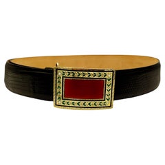 Ceinture avec décoration en argent sterling émaillé de style Napoléon III Salimbeni