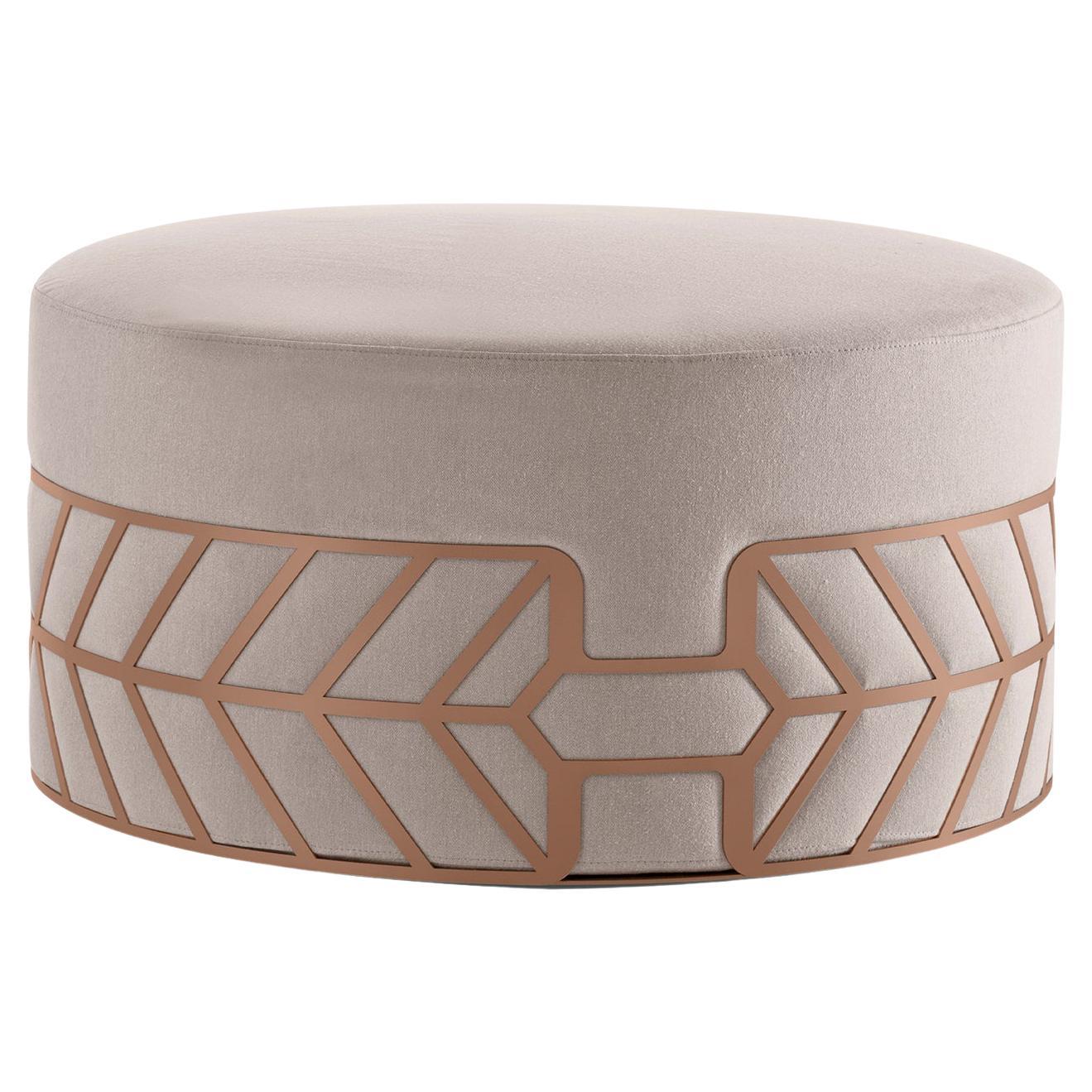 Pouf beige Elena Salmistraro en vente