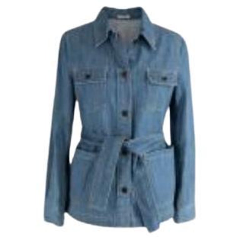Belted Denim Jacket For Sale at 1stDibs