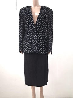 Beltrami — Vintage Suede Suit with Paisley Motif, 1990s