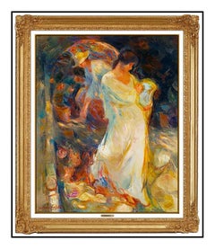 Beltran Bofill Original Oil Painting On Canvas Female Portrait Signed Artwork