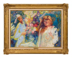 Joan Beltran Bofill - Zwei Frauen mit einer Vase voller Blumen