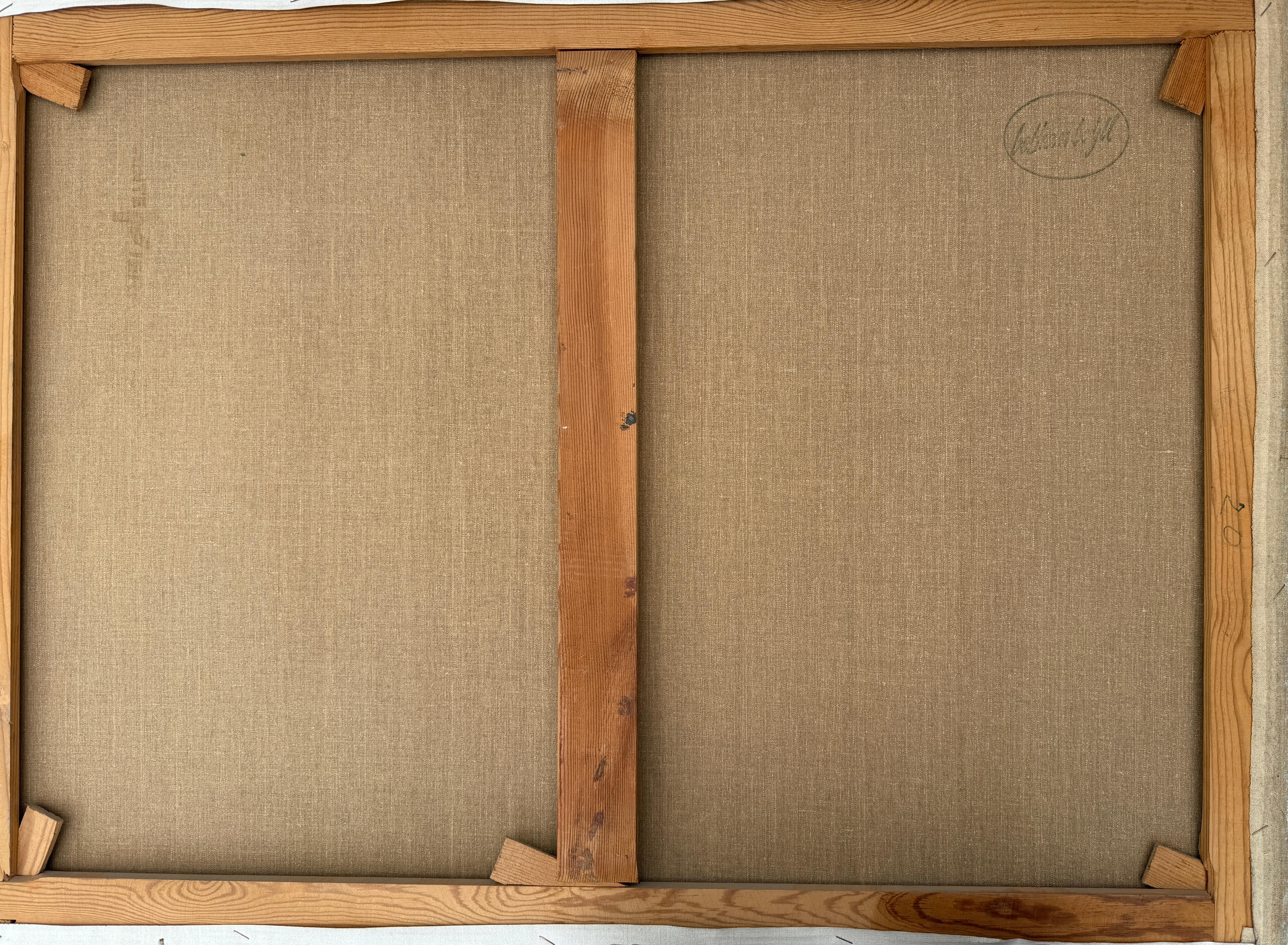Liegende Frau mit Blumen Öl auf Leinwand Gemälde im Angebot 3