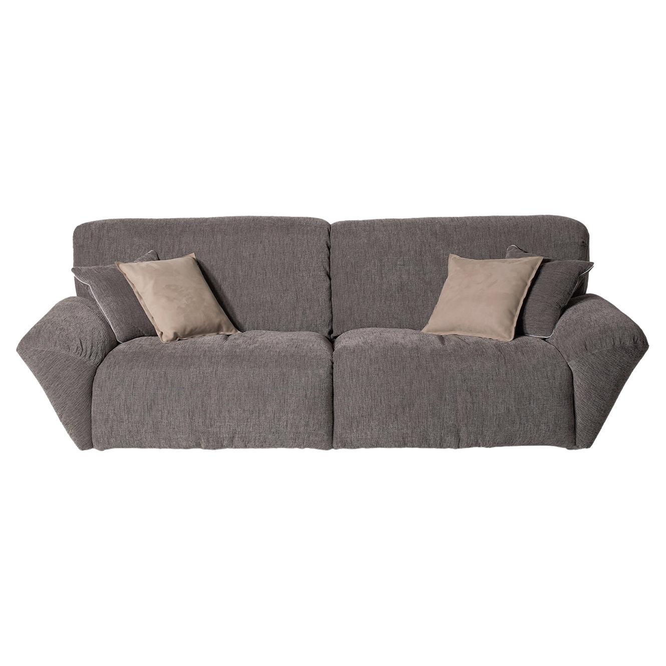 Beluga Dark Gray 2-Seater Maxi Sofa by Marco and Giulio Mantellassi