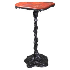 Belum Side Table Large in Brass with Semi Precious Stone, Viya by Vikram Goyal