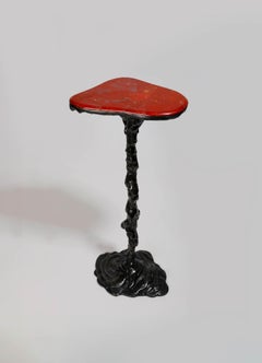 Belum Side Table Tall in Brass & Semi Precious Stone, Viya by Vikram Goyal