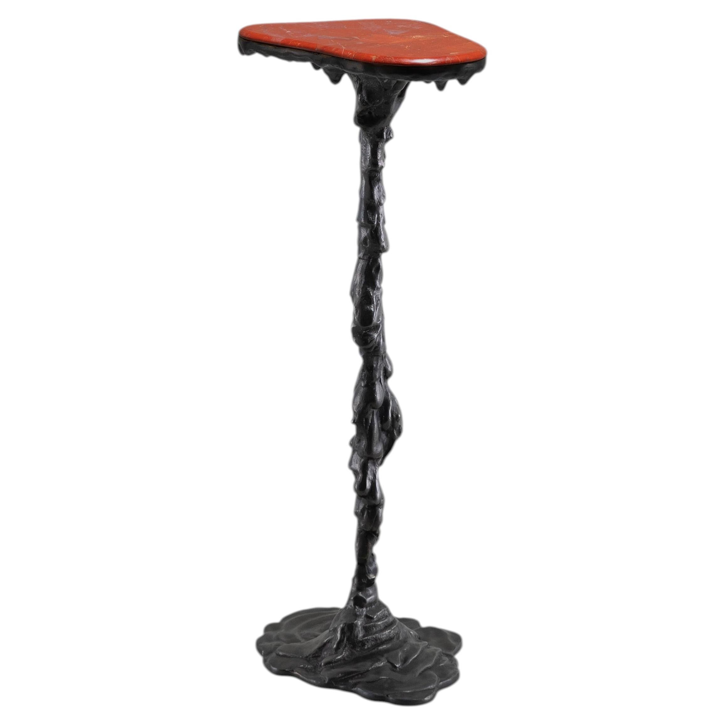 Contemporary side table, Belum Tall in brass, Viya by Vikram Goyal For Sale