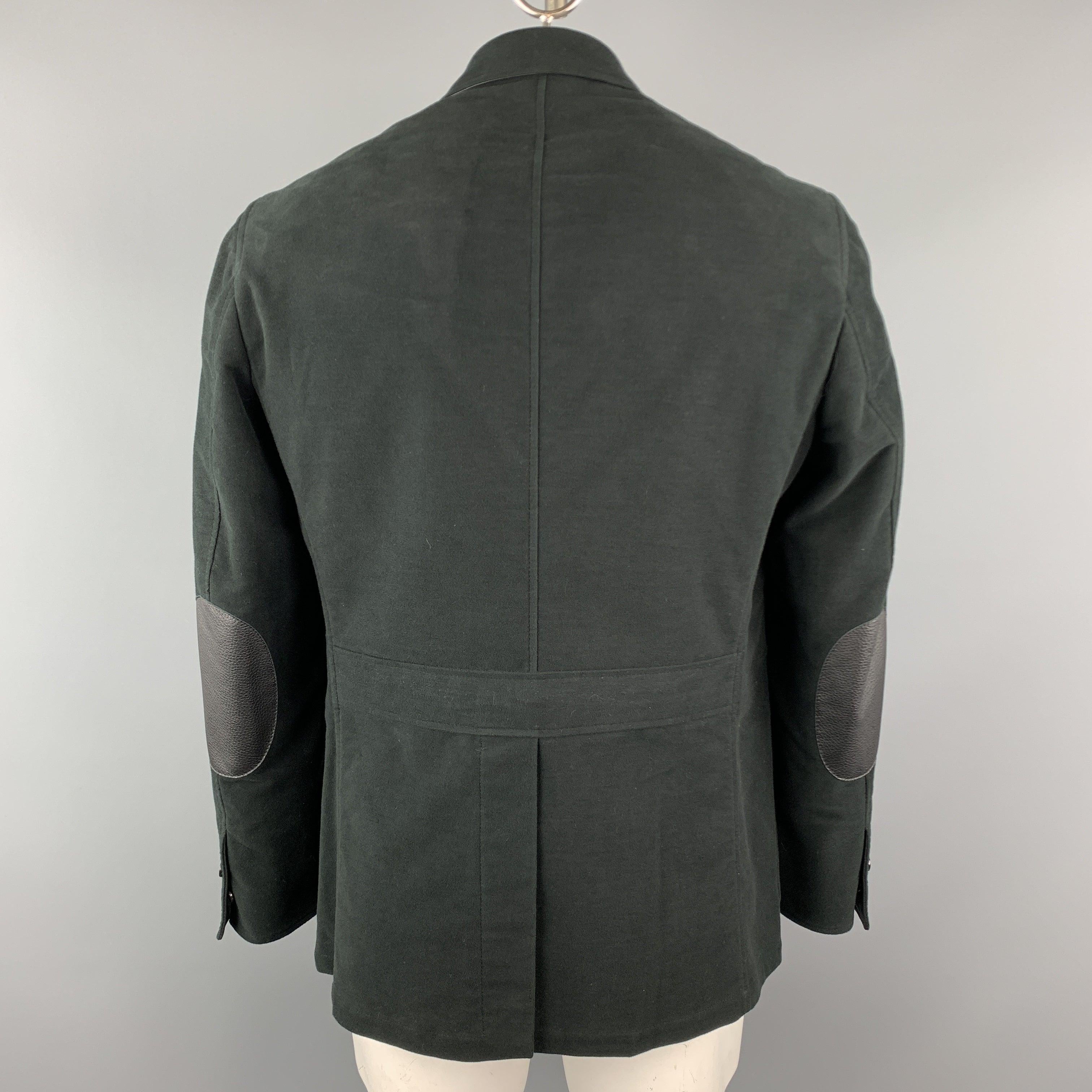 Men's BELVEST Size 42 Black Cotton / Elastane Notch Lapel Patch Pockets Jacket For Sale