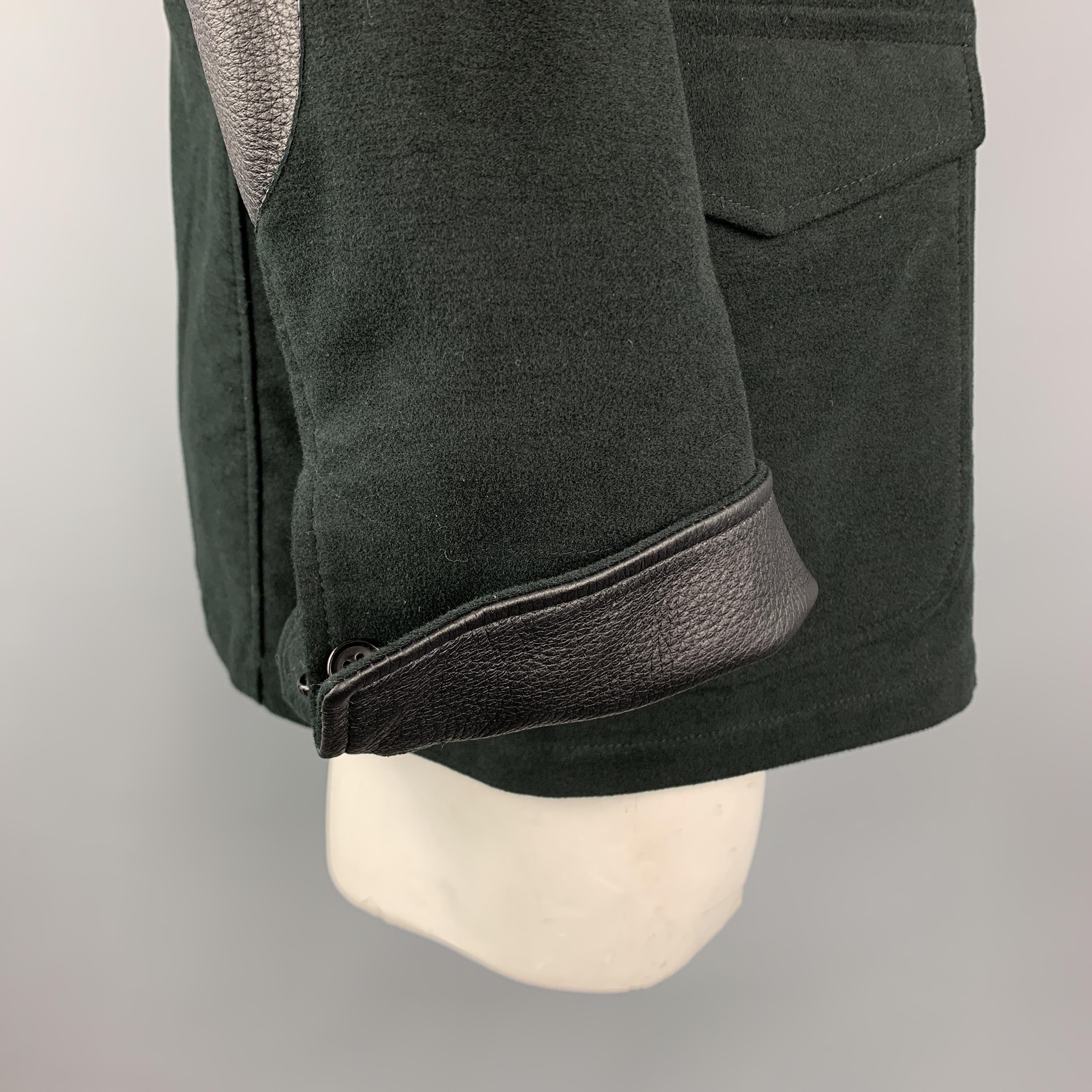 BELVEST Size 42 Black Cotton / Elastane Notch Lapel Patch Pockets Jacket In Excellent Condition In San Francisco, CA