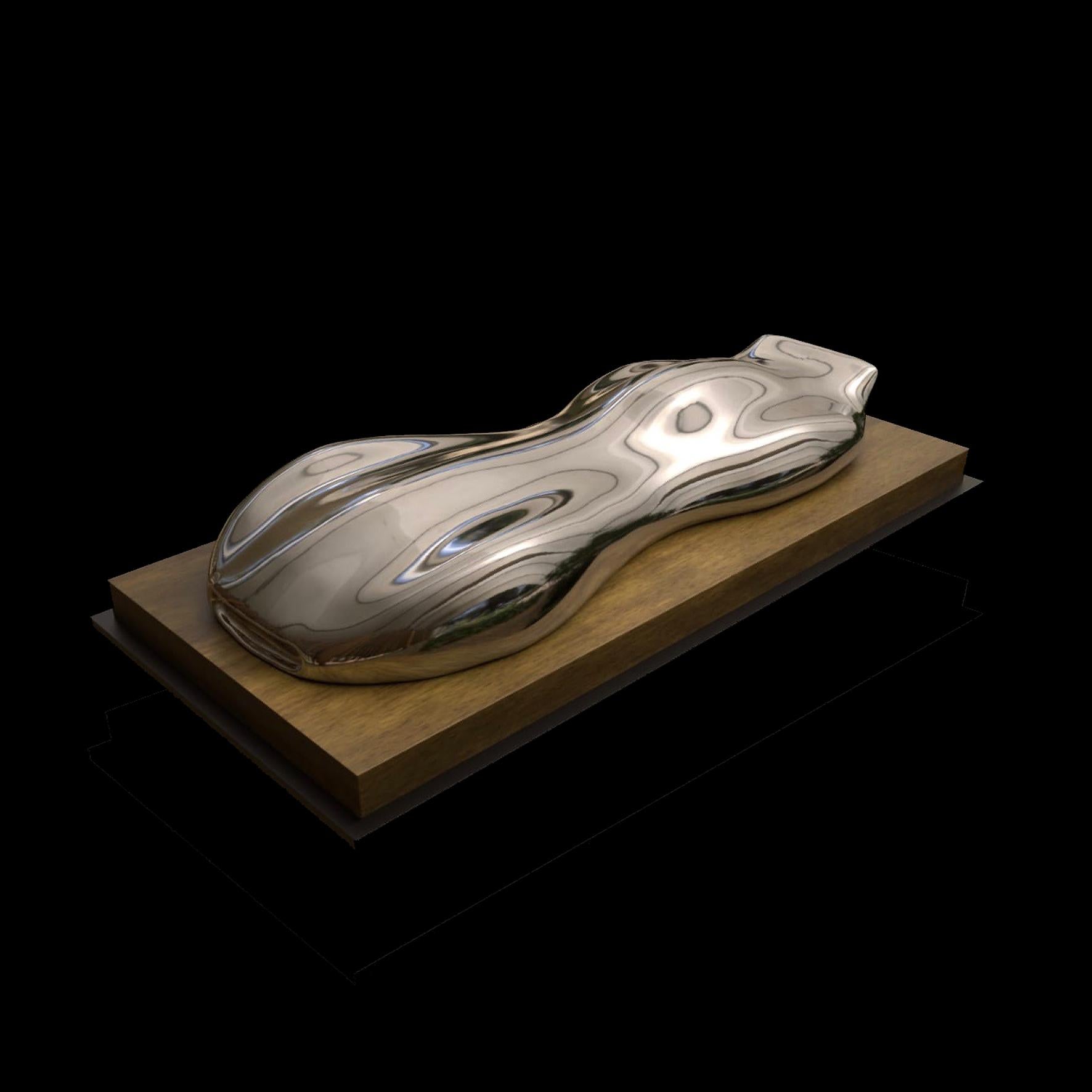 Musso

A silvered composite model of a racing car.
On a rectangular wood base.

Belzoni finds inspiration in the legendary racing cars of the 1950s and the 1960s.
His elegant sculptures epitomize the spirit of a glorious era.

