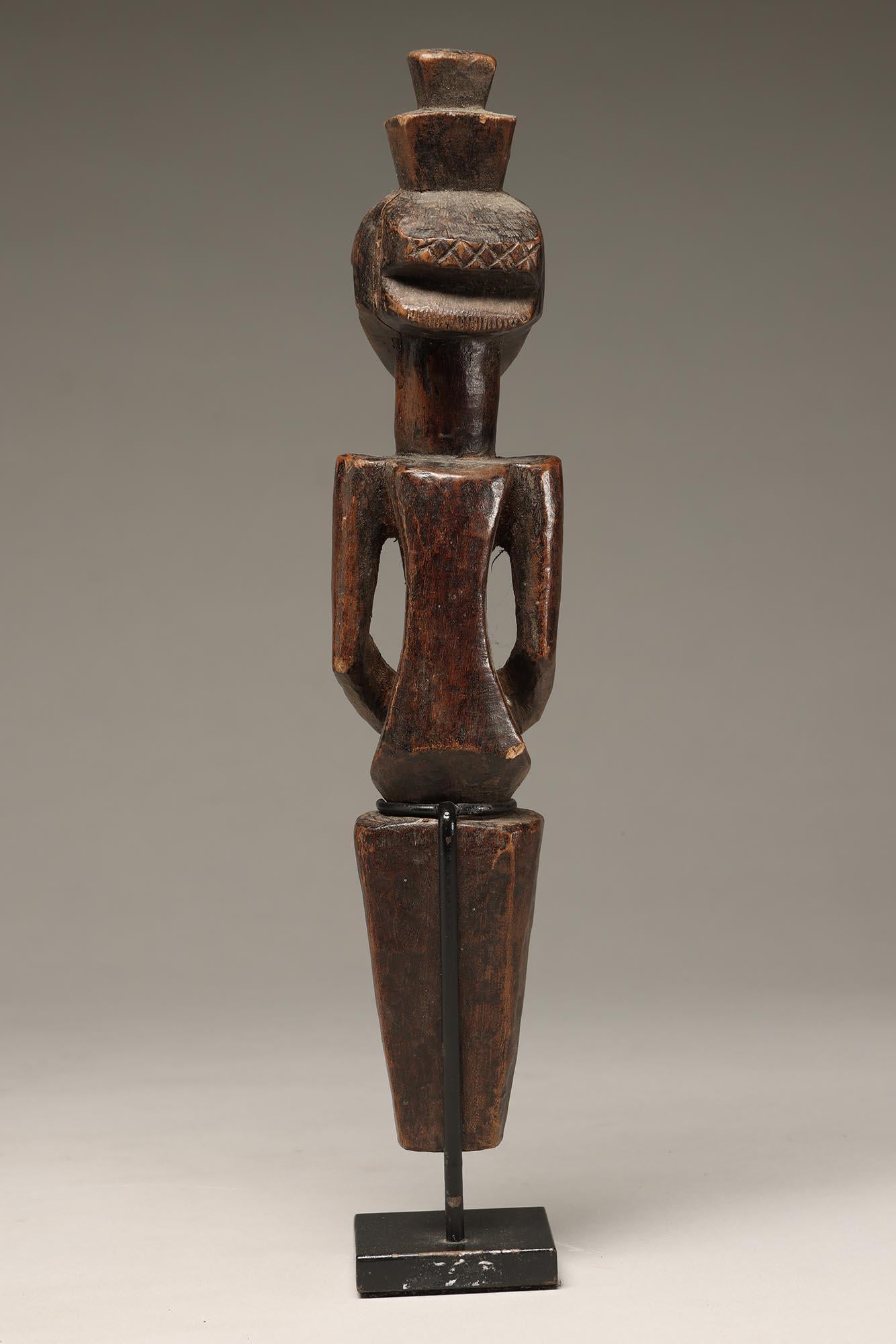 Bembe Bearded Male Figure Bust with Beard Staff Top DRC Africa For Sale 1