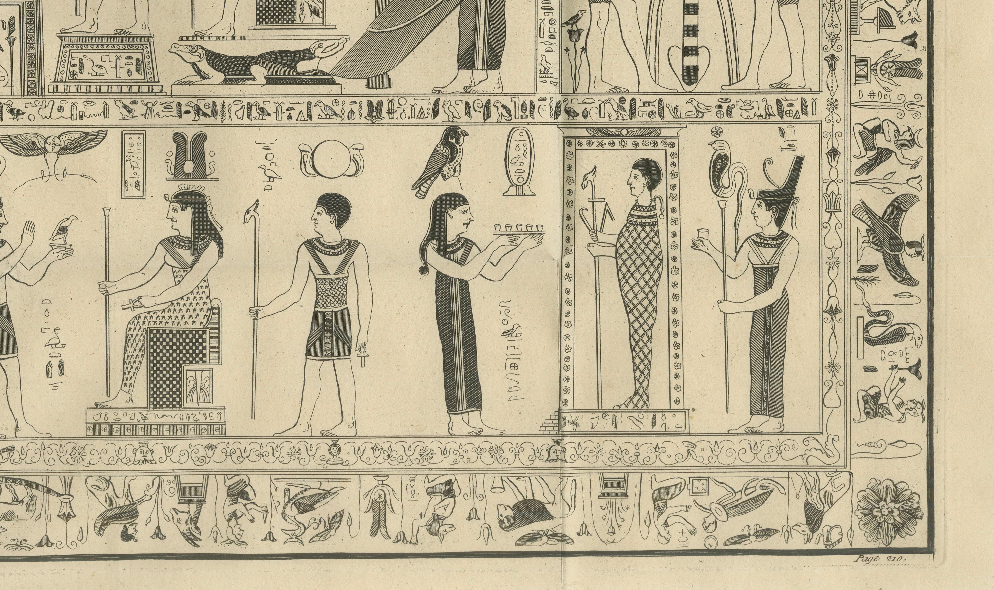Bembine Tablet of Isis Engraving from Montfaucon Antiquity Explained, 1721