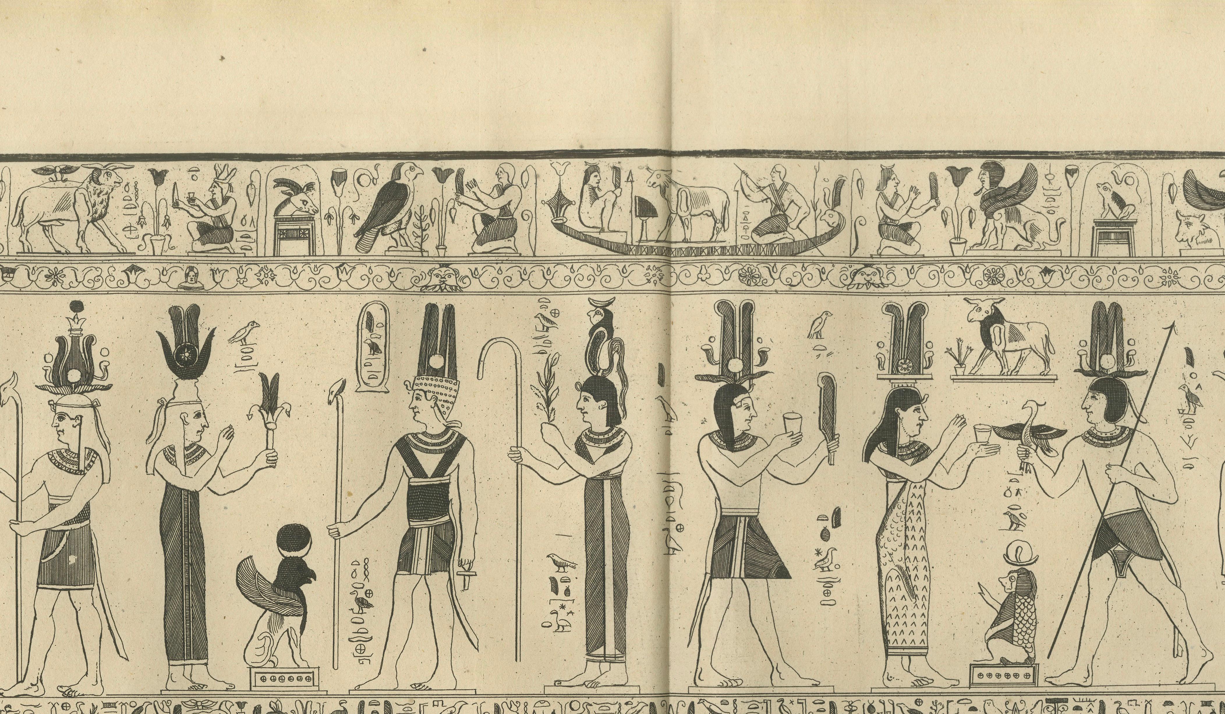 Bembine Tablet of Isis Engraving from Montfaucon Antiquity Explained, 1721