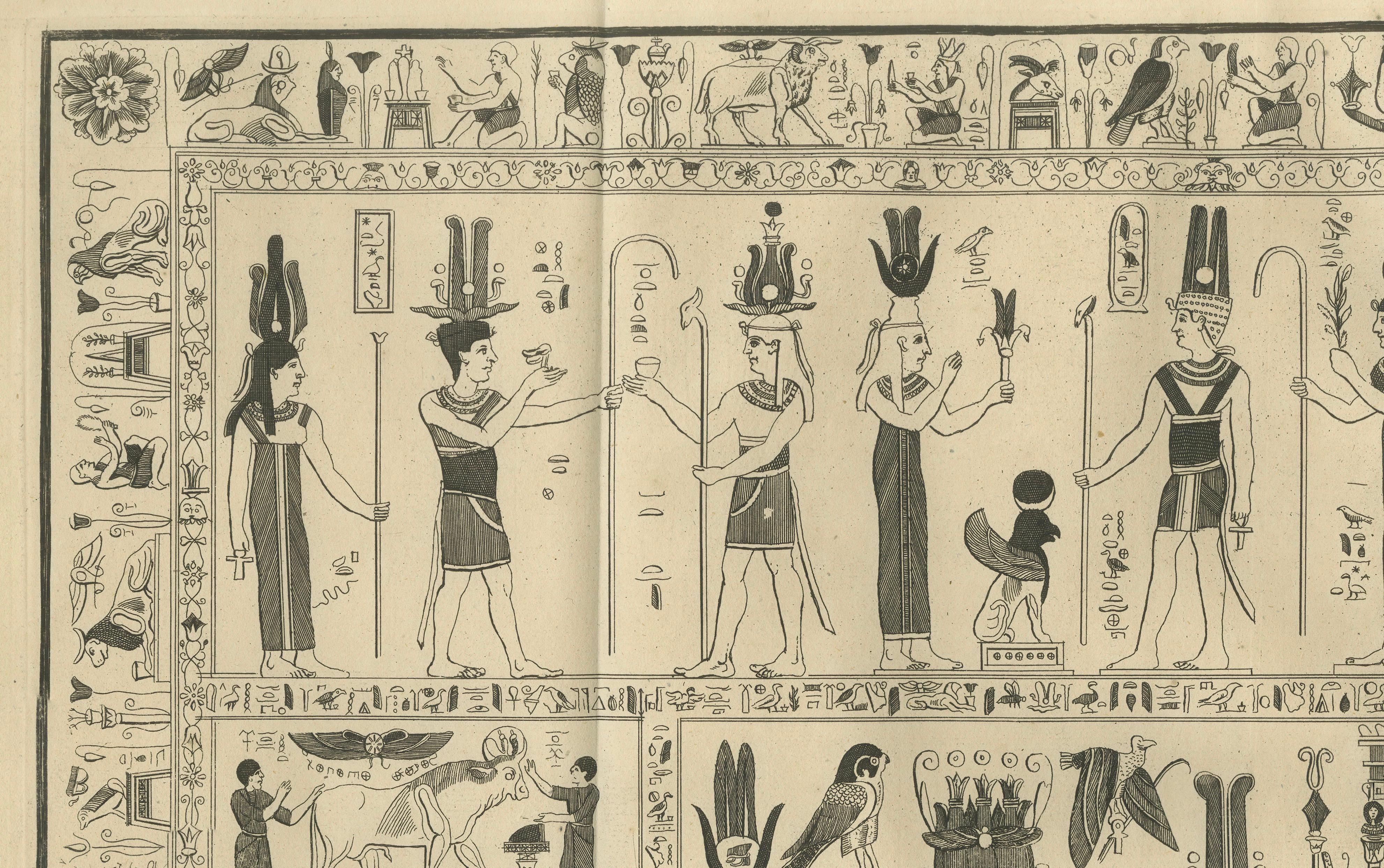 Bembine Tablet of Isis Engraving from Montfaucon Antiquity Explained, 1721