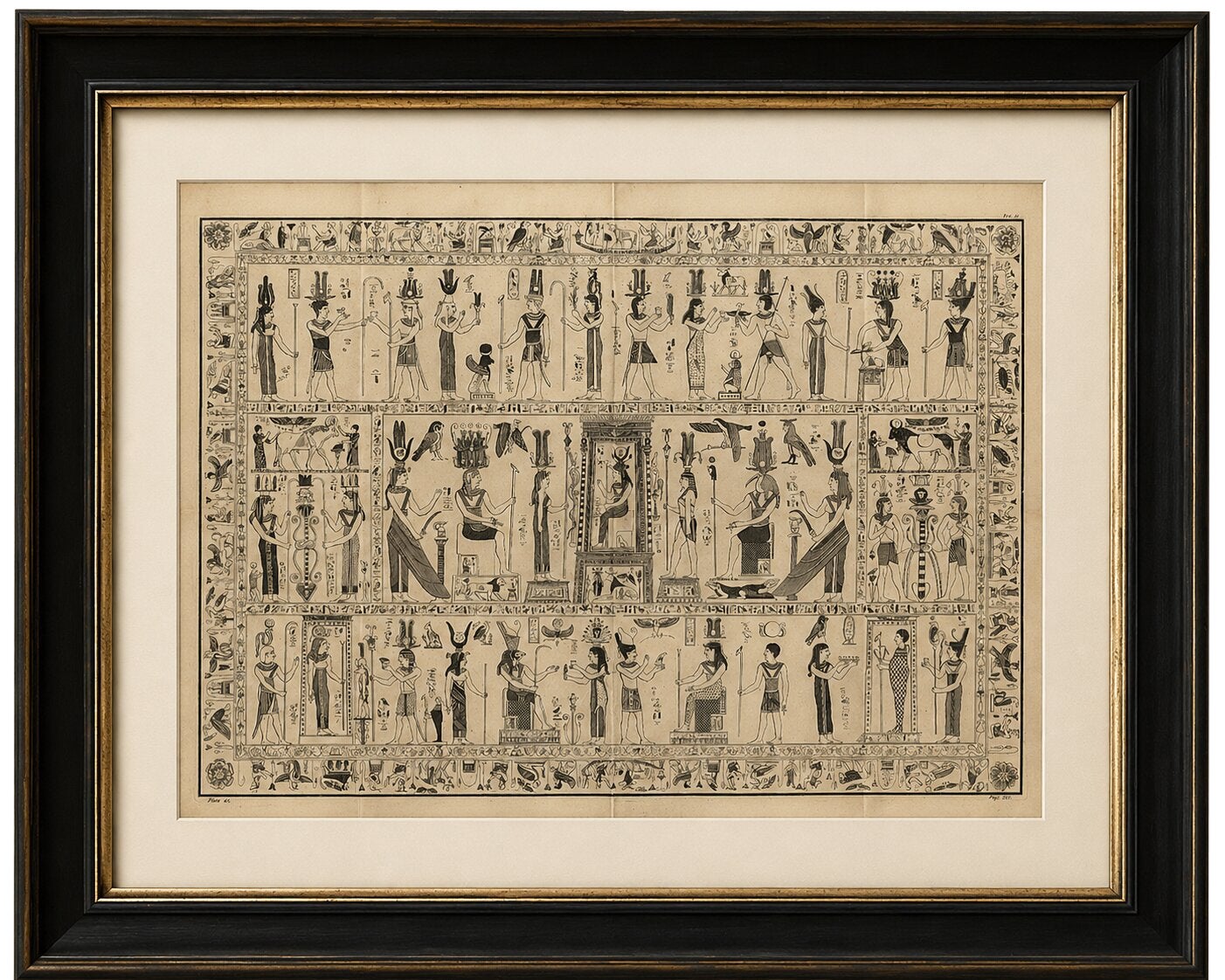 Bembine Tablet of Isis Engraving from Montfaucon Antiquity Explained, 1721 For Sale