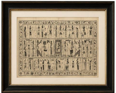 Bembine Tablet of Isis Engraving from Montfaucon Antiquity Explained, 1721