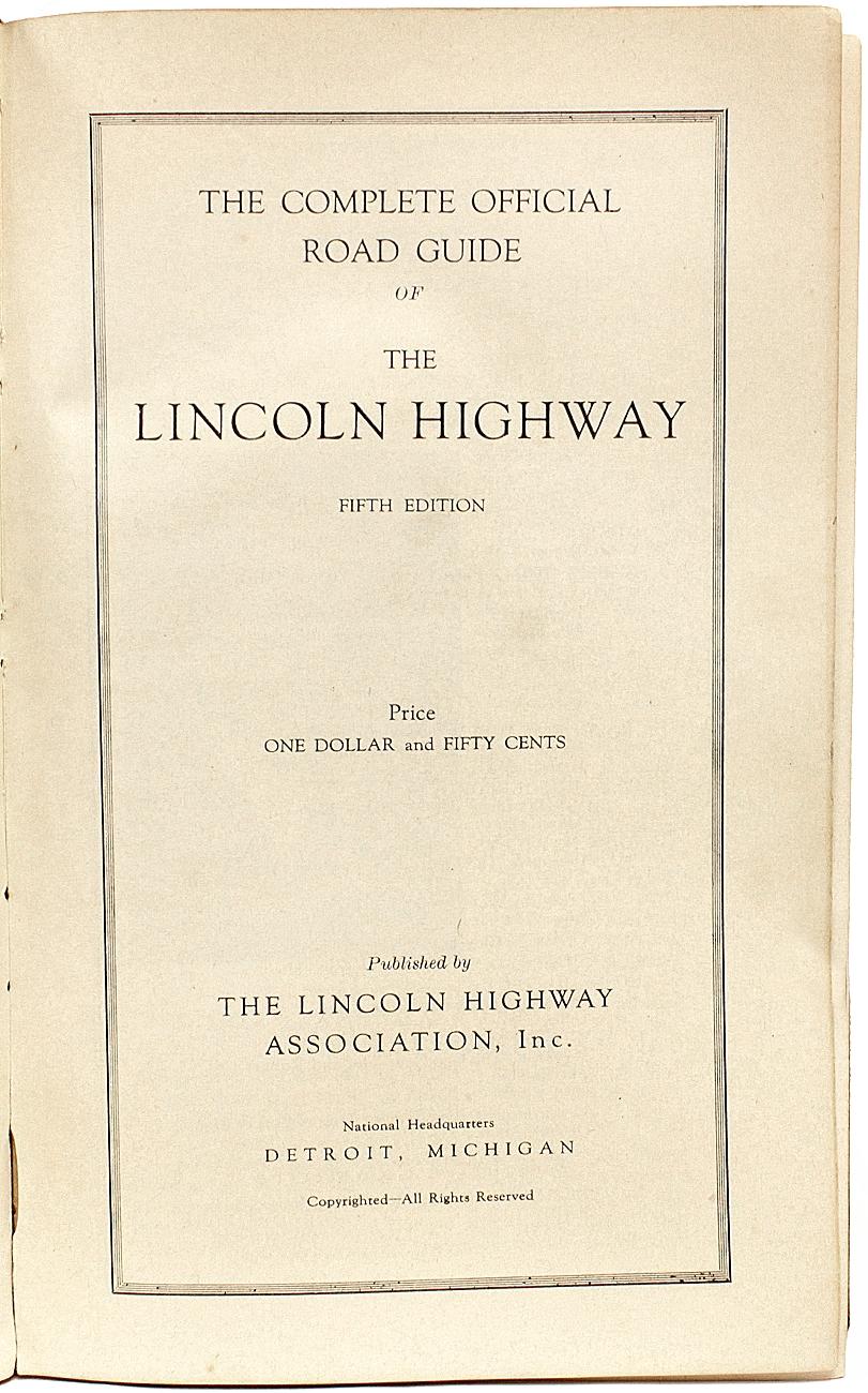 Americano BEMENT. Guida stradale completa e ufficiale della Lincoln Highway 5ª EDIZIONE - 1924 in vendita