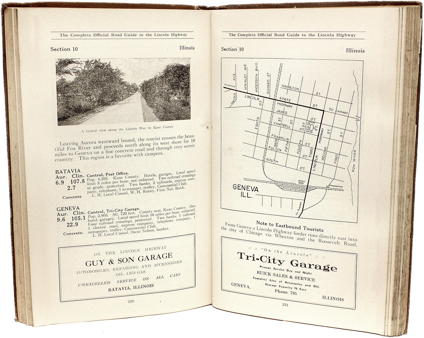 Inizio XX secolo BEMENT. Guida stradale completa e ufficiale della Lincoln Highway 5ª EDIZIONE - 1924 in vendita