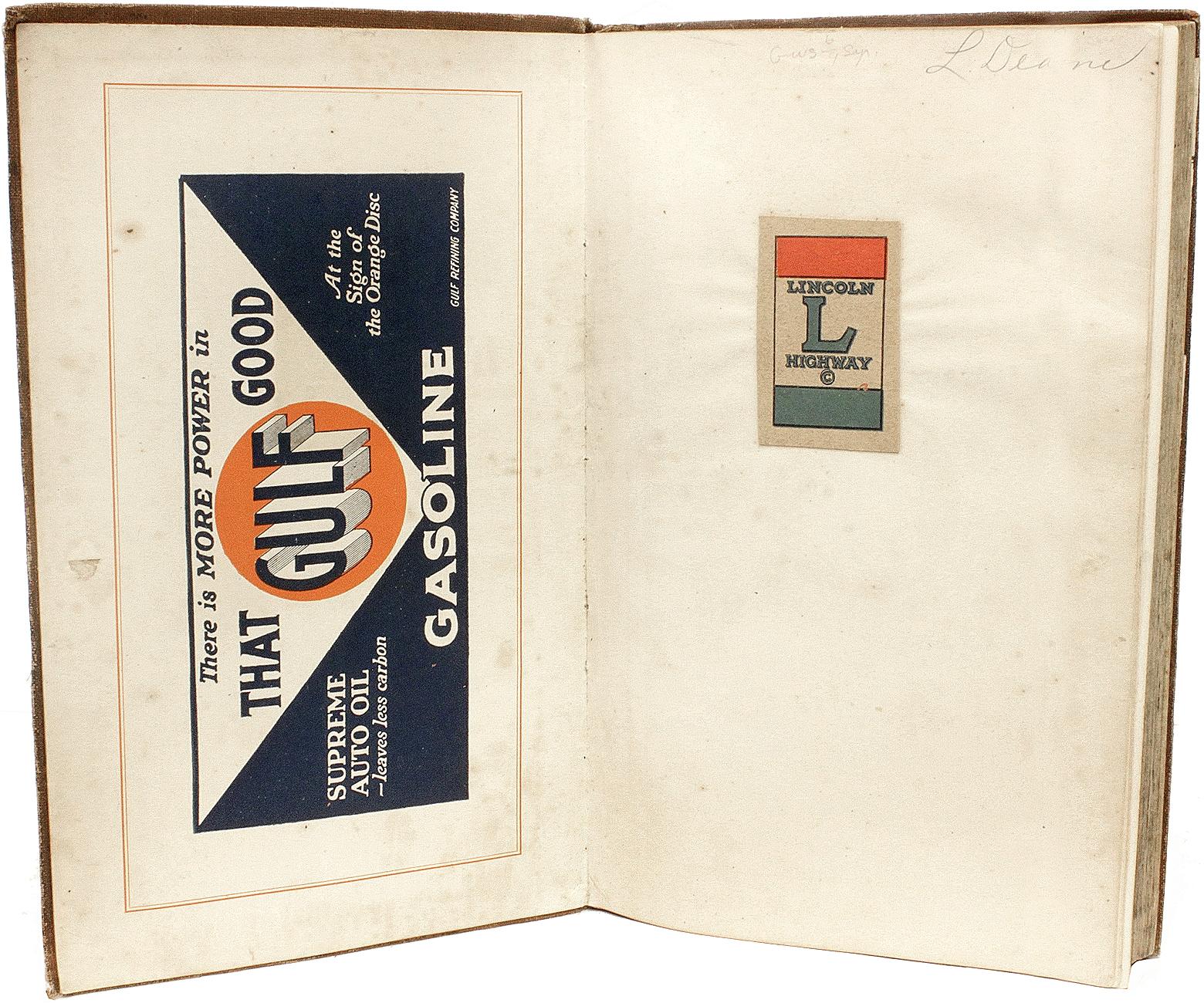 Tessuto BEMENT. Guida stradale completa e ufficiale della Lincoln Highway 5ª EDIZIONE - 1924 in vendita