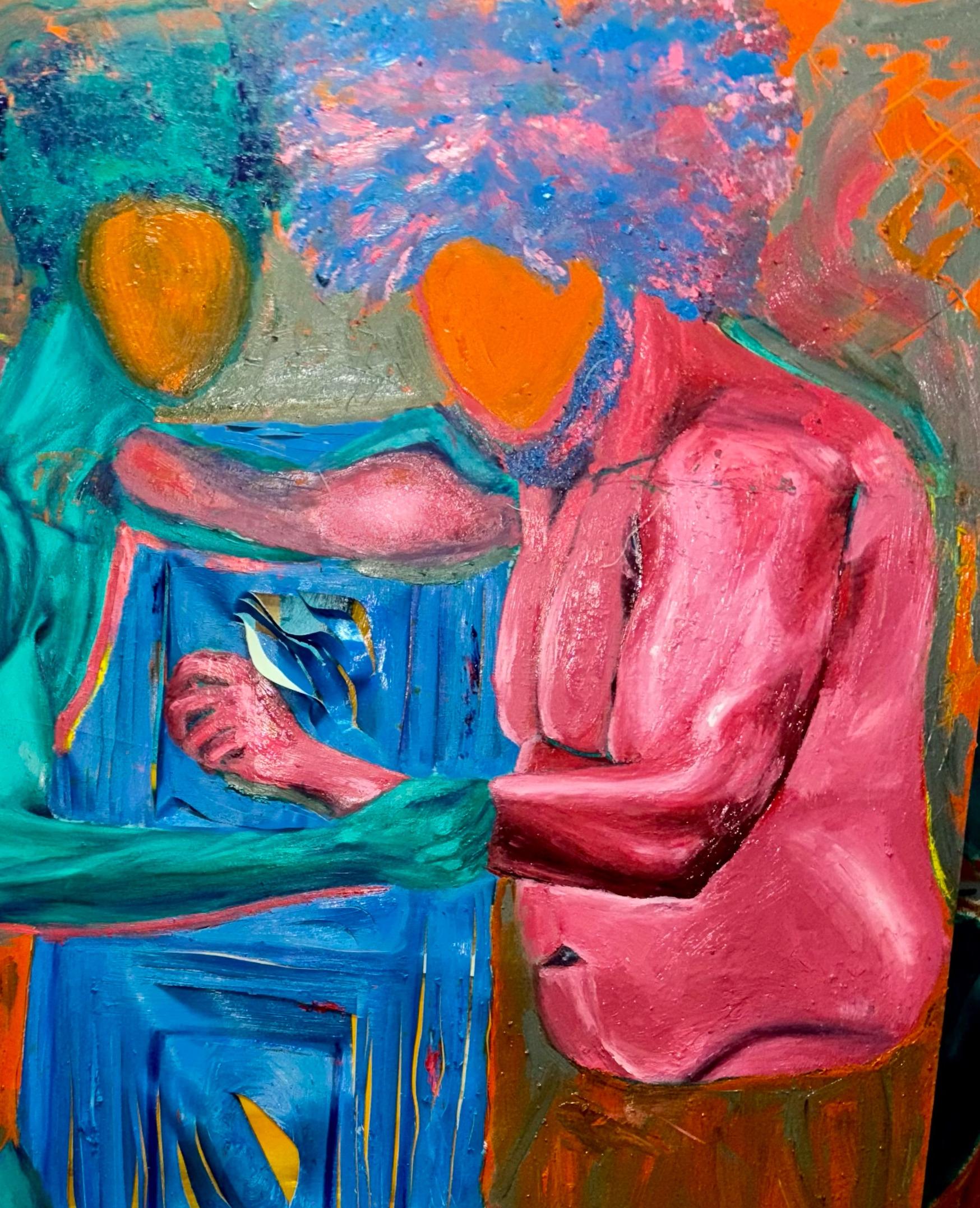 Juegos - Siglo XXI, Contemporáneo, Pintura figurativa, Gente, Vida cotidiana - Painting Conceptual de BEMI