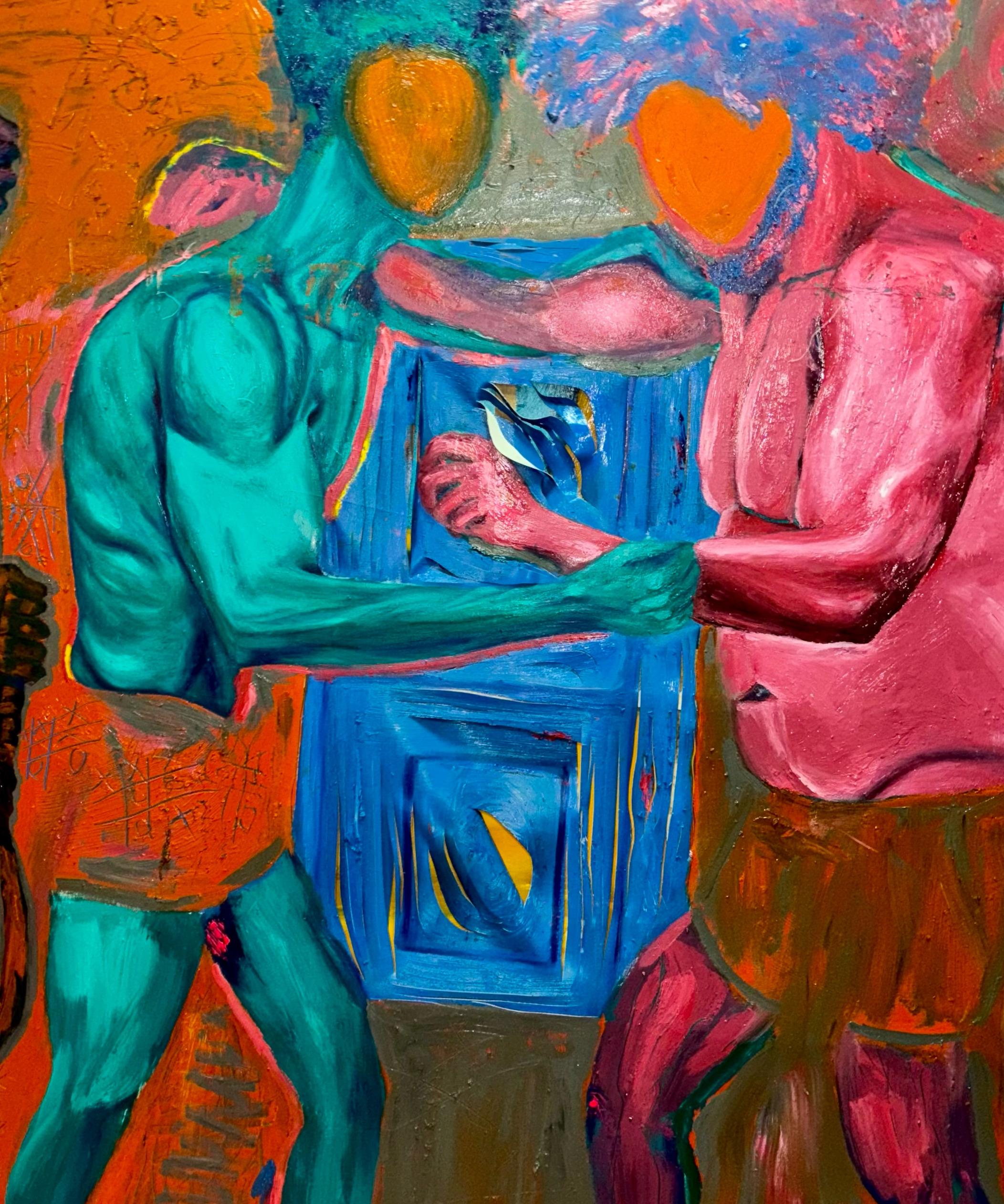 Juegos - Siglo XXI, Contemporáneo, Pintura figurativa, Gente, Vida cotidiana en venta 1