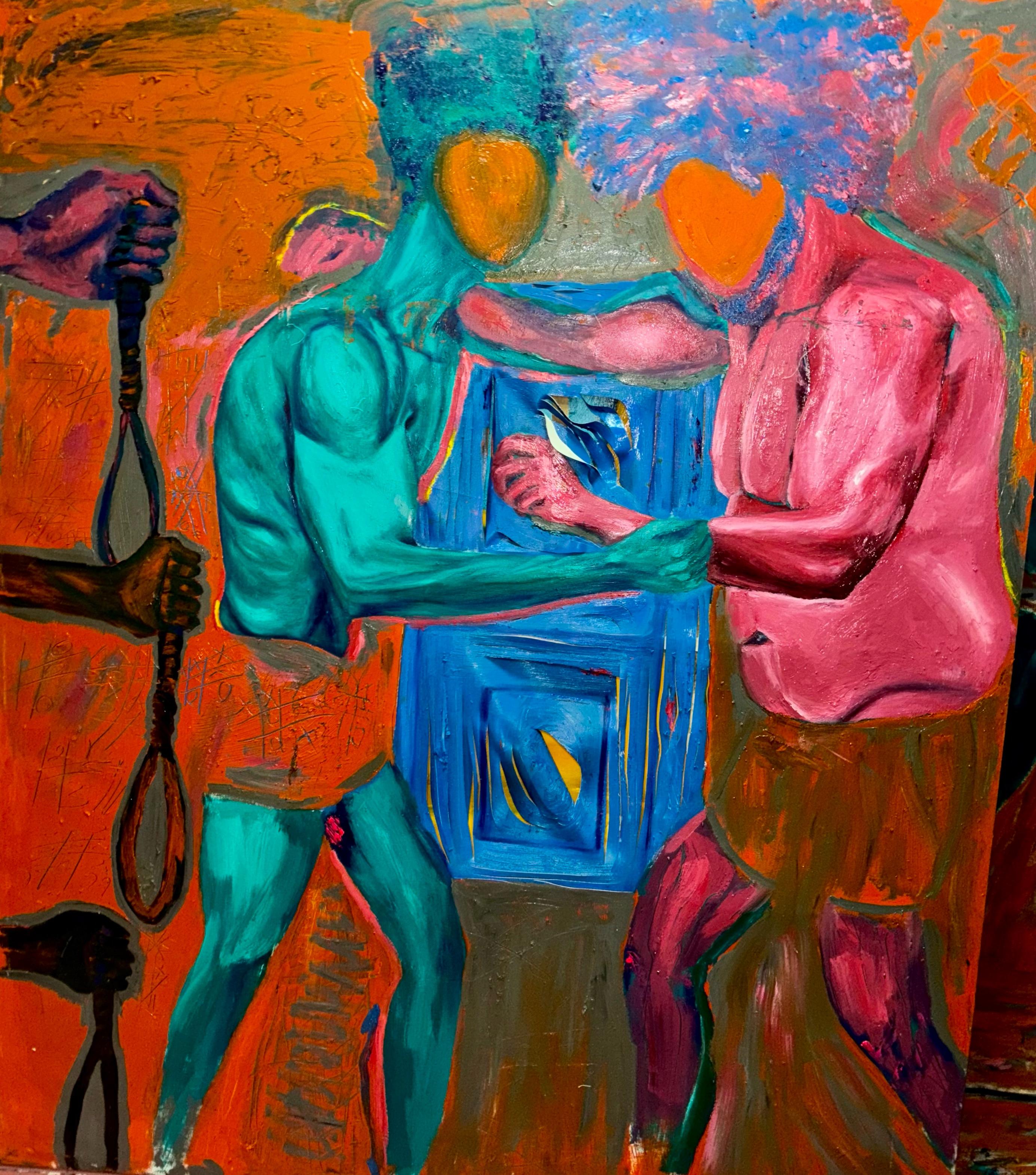 Giochi - 21° secolo, Contemporaneo, Pittura figurativa, Persone, Vita quotidiana