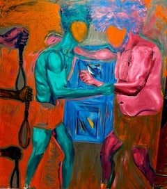Giochi - 21° secolo, Contemporaneo, Pittura figurativa, Persone, Vita quotidiana