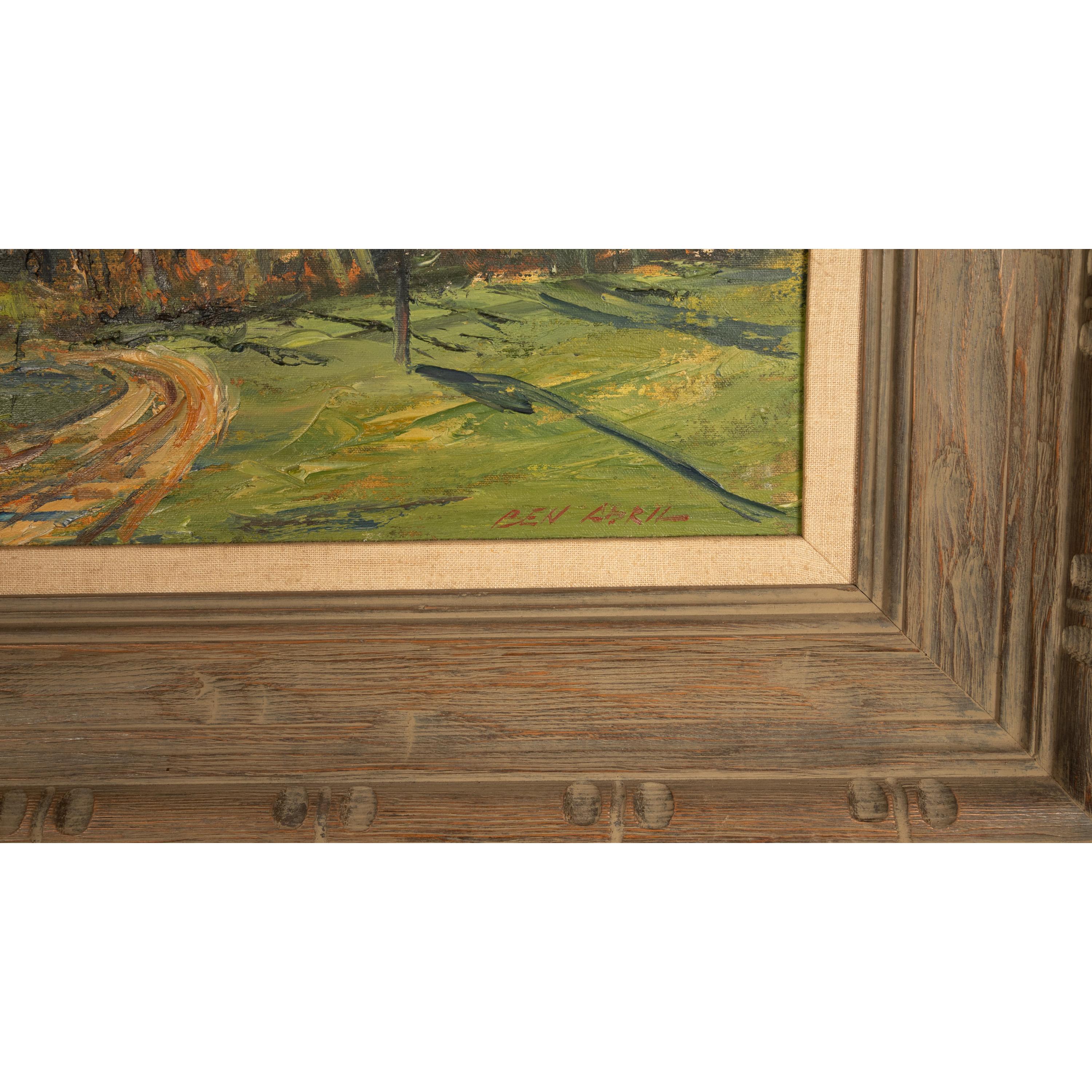 Oil on Canvas Painting Southern California Los Angeles Country Scene Windmill For Sale 10