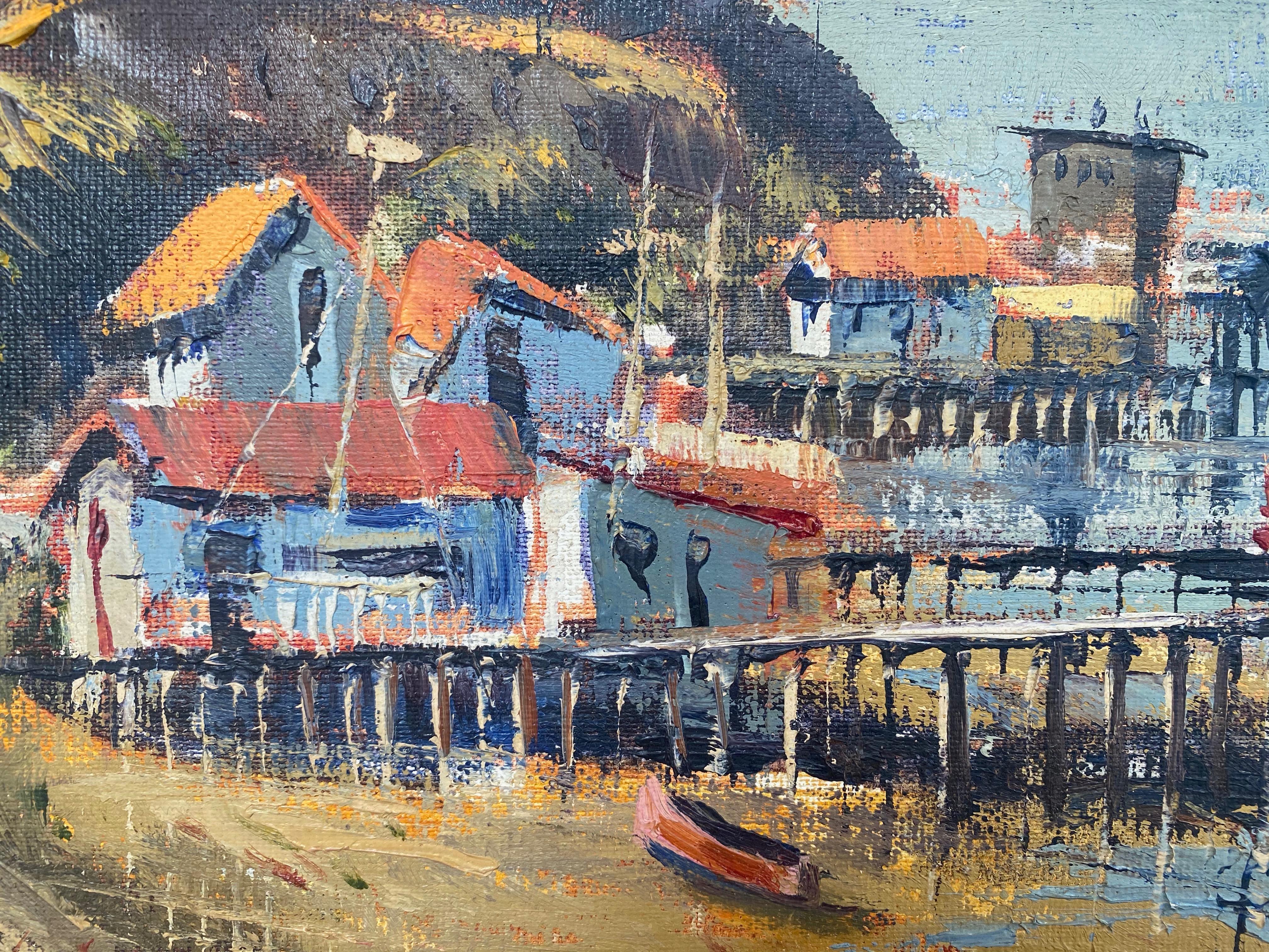 Ben Abril “Tomales Bay California”, Impressionist Landscape Painting, 1960s 3
