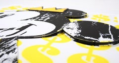 King Mickey with Basquiat Crown (YELLOW, Pop Art, Street Art, Disney)
