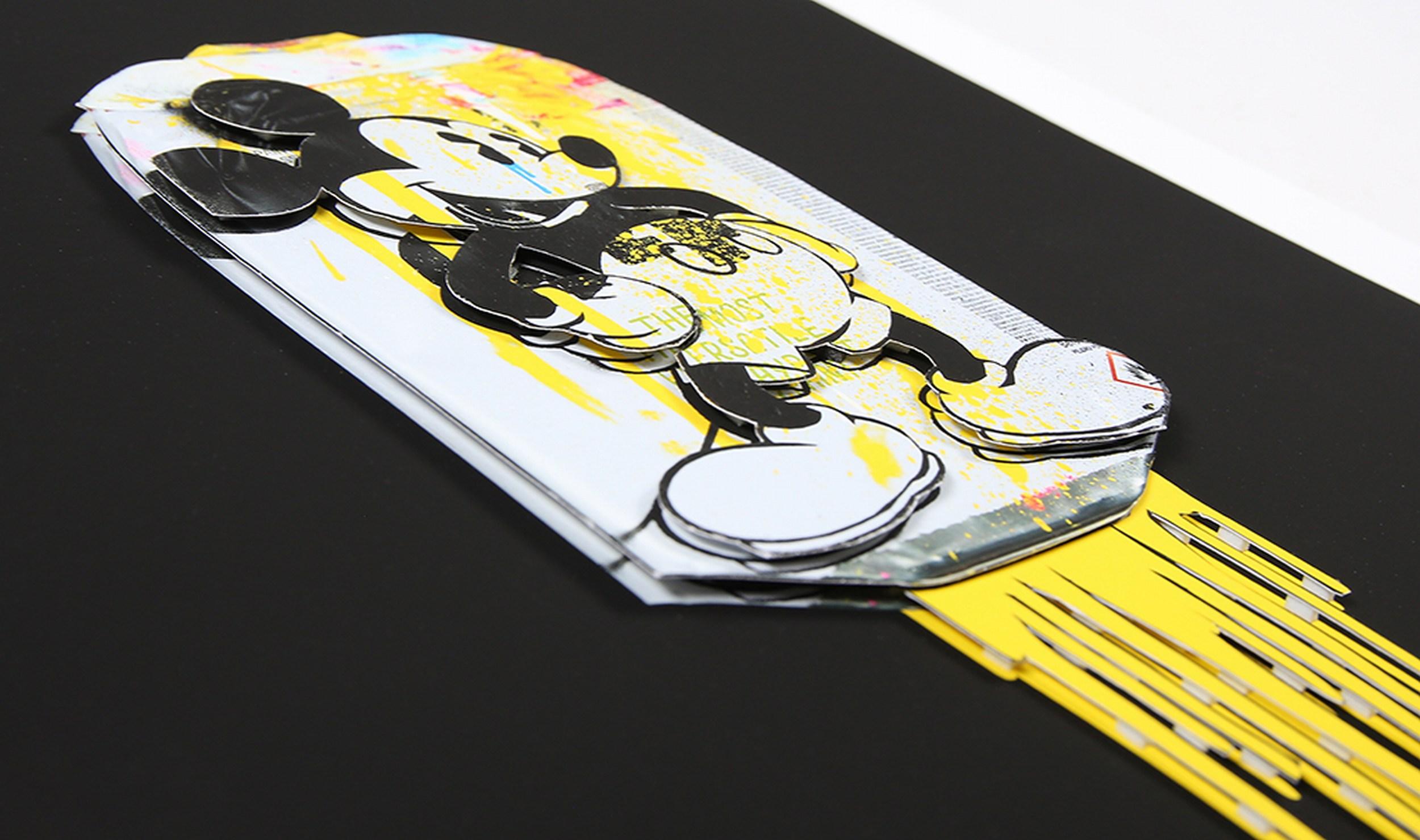 Mickey Montana (Yellow) (Pop Art, Street Art, Disney) - Print by Ben Allen